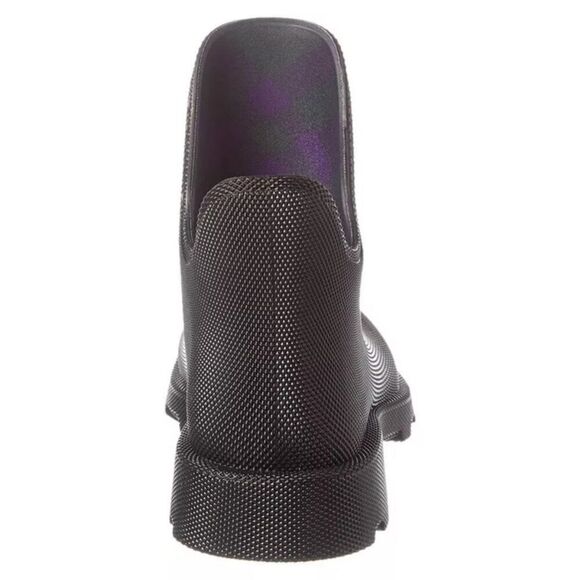 Burberry Marsh Rubber Short Rain Boots Women's NEW IN BOX 8 Black Slip On $820 - Picture 2 of 9